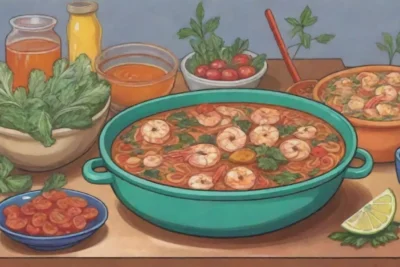 Un tazón colorido de sabores vibrantes y hierbas aromáticas