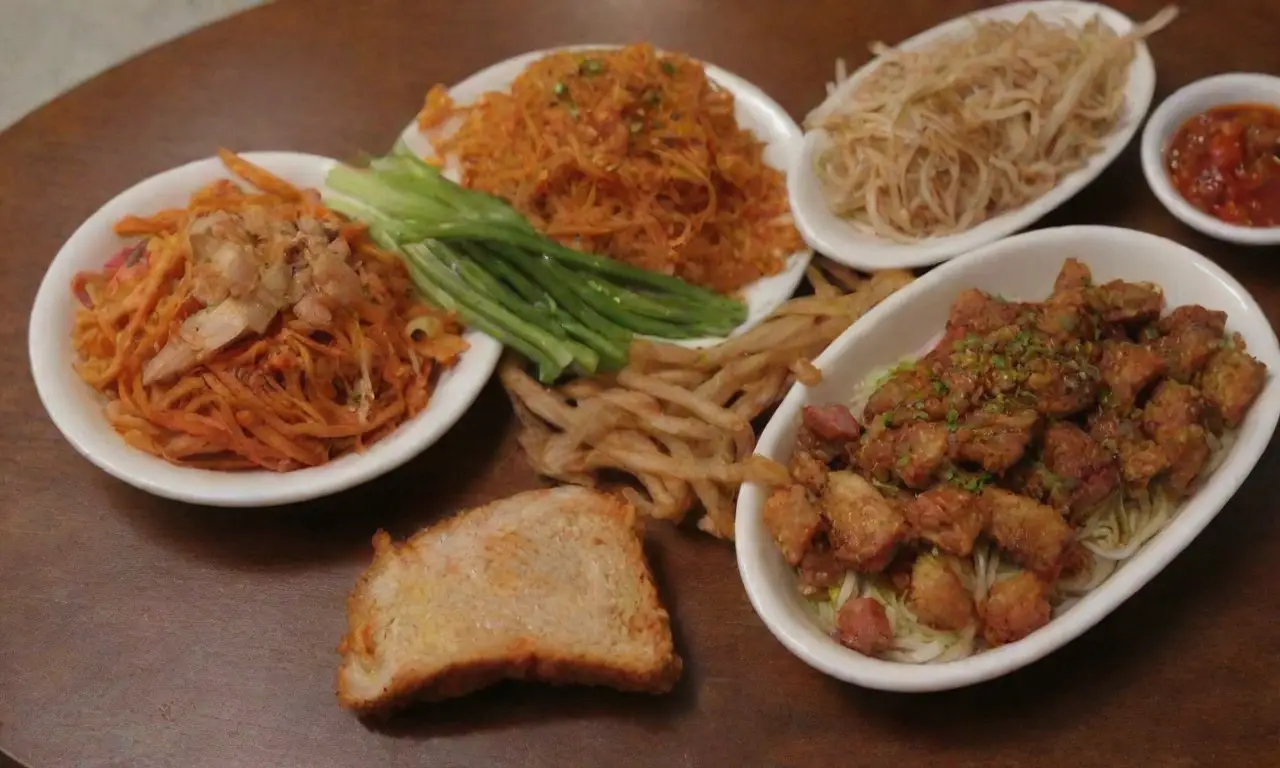 Deliciosos banchan variados: kimchi