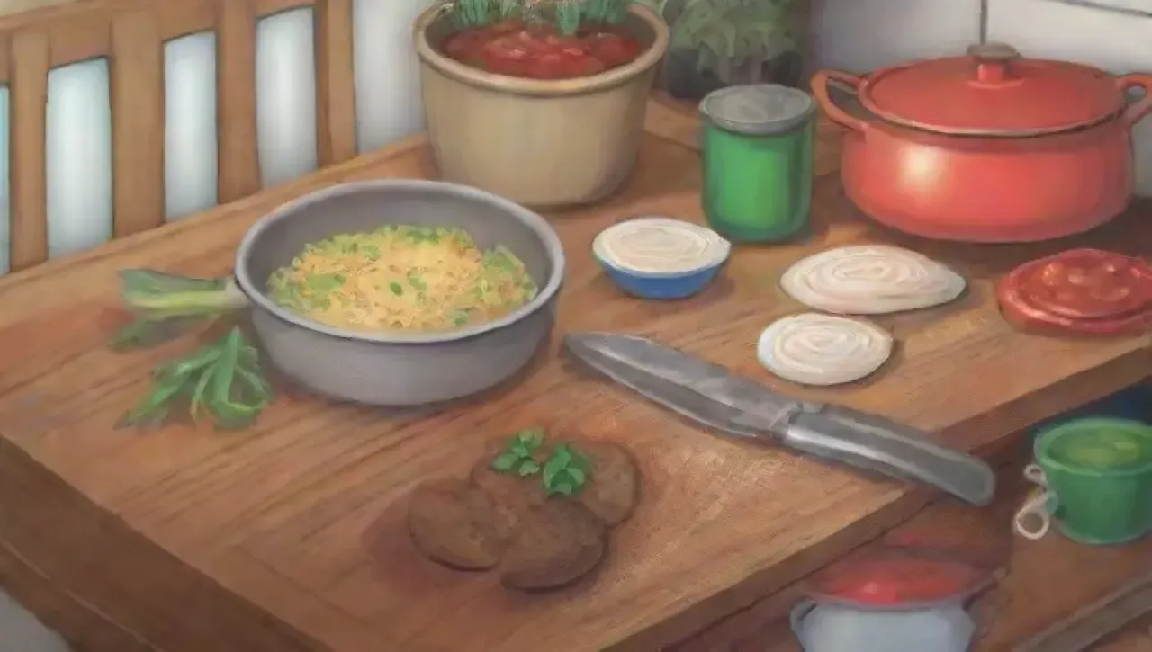 Una acogedora cocina vibrante con una familia reunida disfrutando de una deliciosa comida