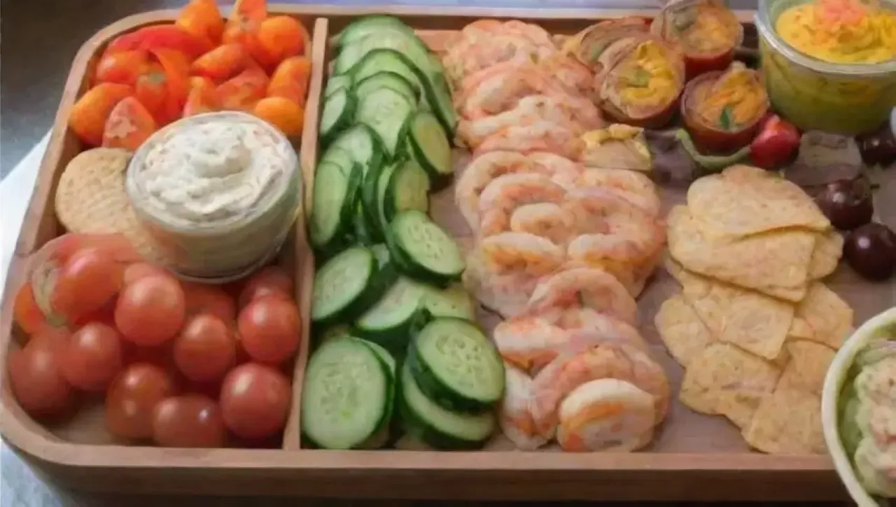 Una colorida y vibrante selección de aperitivos y presentaciones elegantes