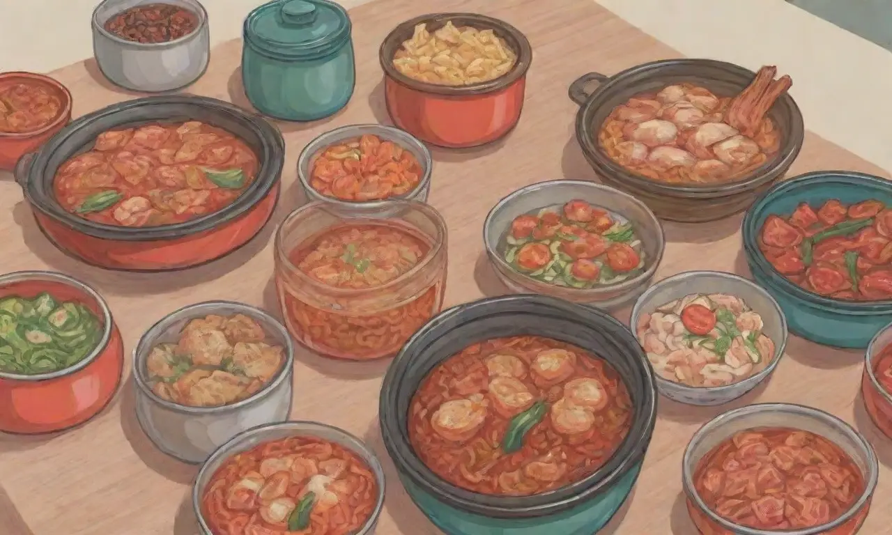 Cocina coreana: colores vibrantes
