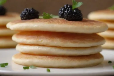 Blinis rusos dorados y esponjosos