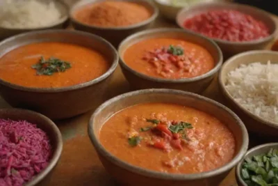 Colores vibrantes y platos tradicionales con ingredientes locales