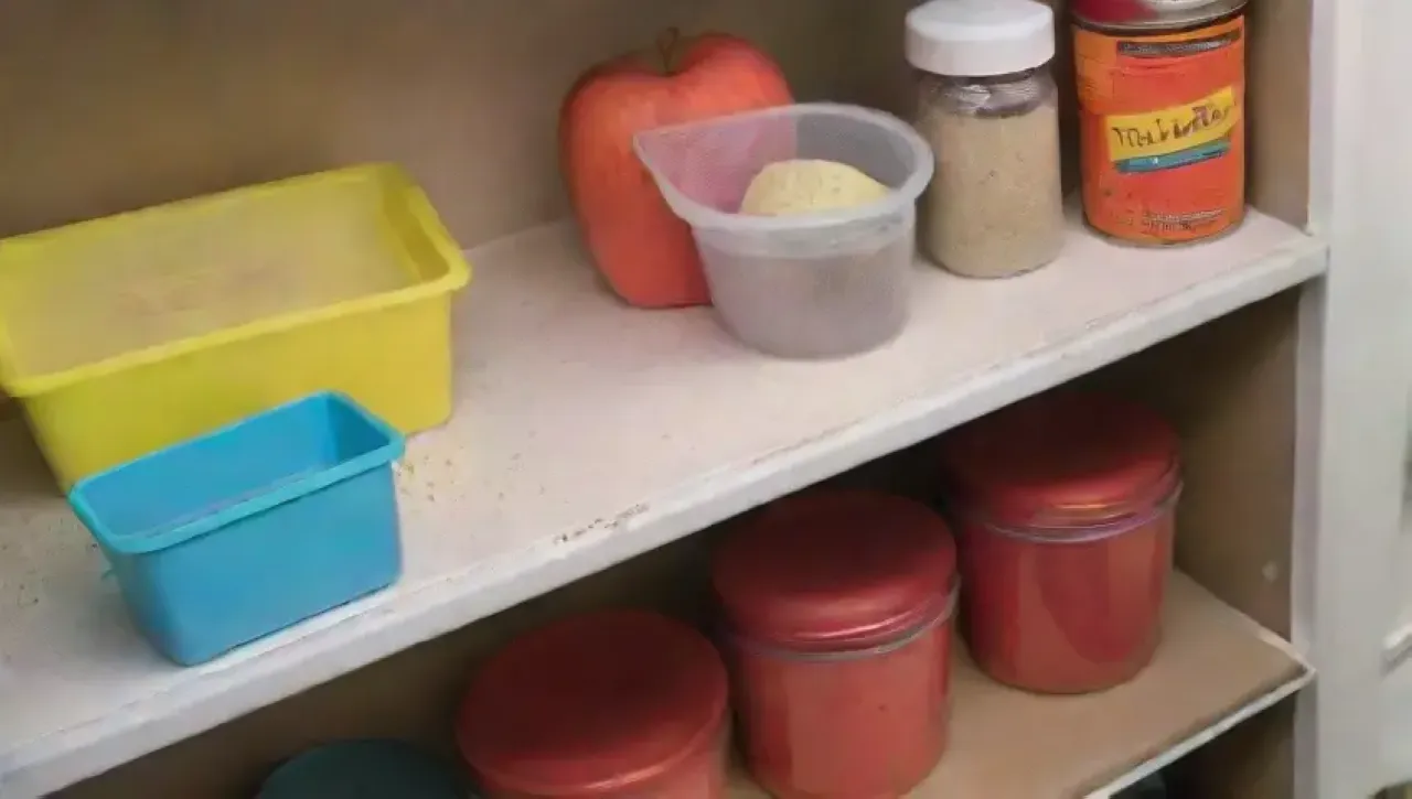 Una cocina vibrante y caótica llena de desorden y vida