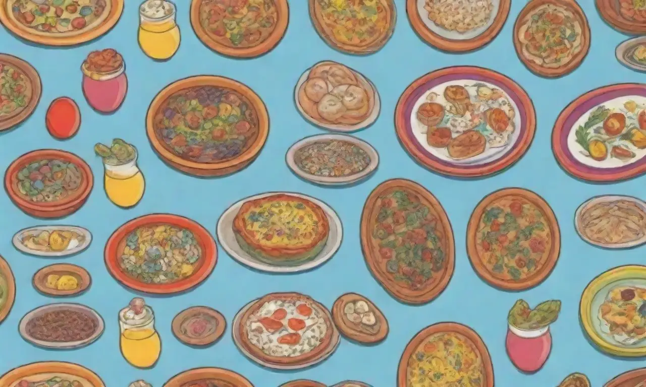 Platos de Pascua españoles, coloridos y tradicionales