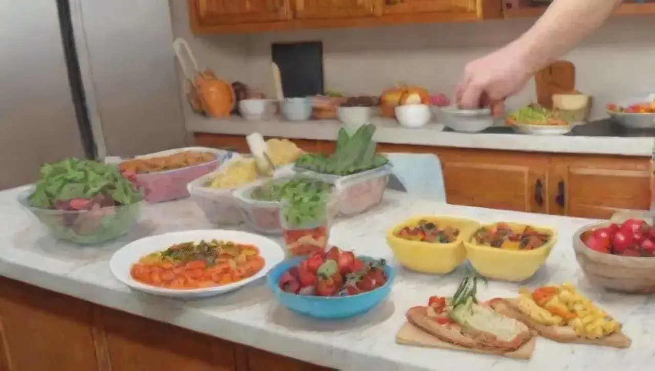 Una cocina brillante y colorida llena de risas y amor familiar