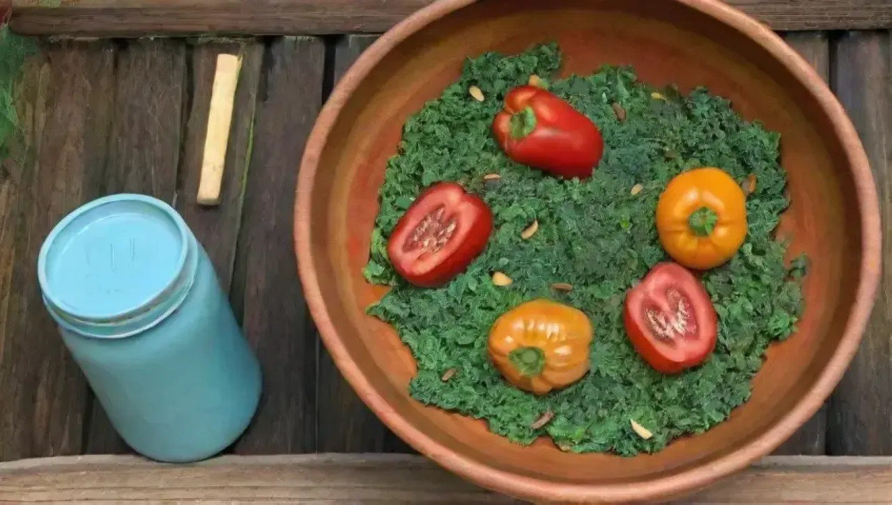 Una cocina luminosa y saludable llena de alimentos frescos y utensilios de fitness