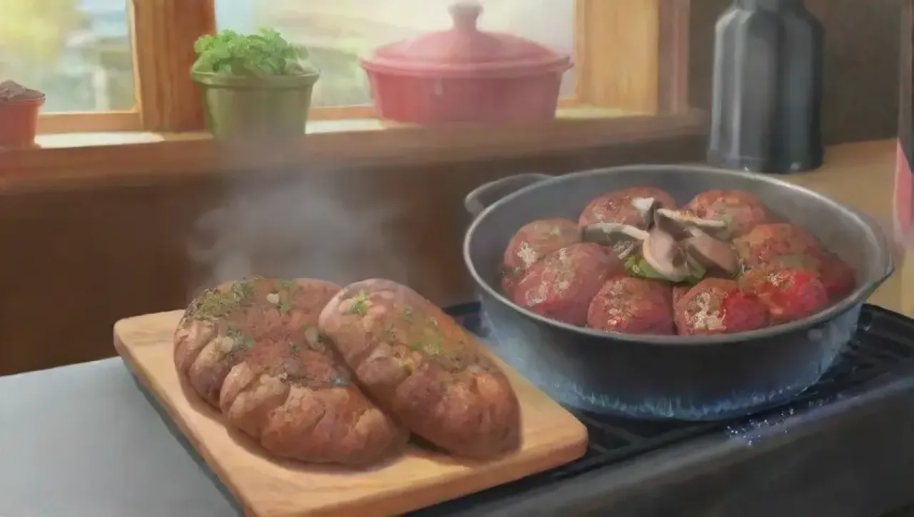 Una cocina vibrante y acogedora llena de aromas y sabores