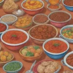 La comida une culturas con colores vibrantes y sabores diversos