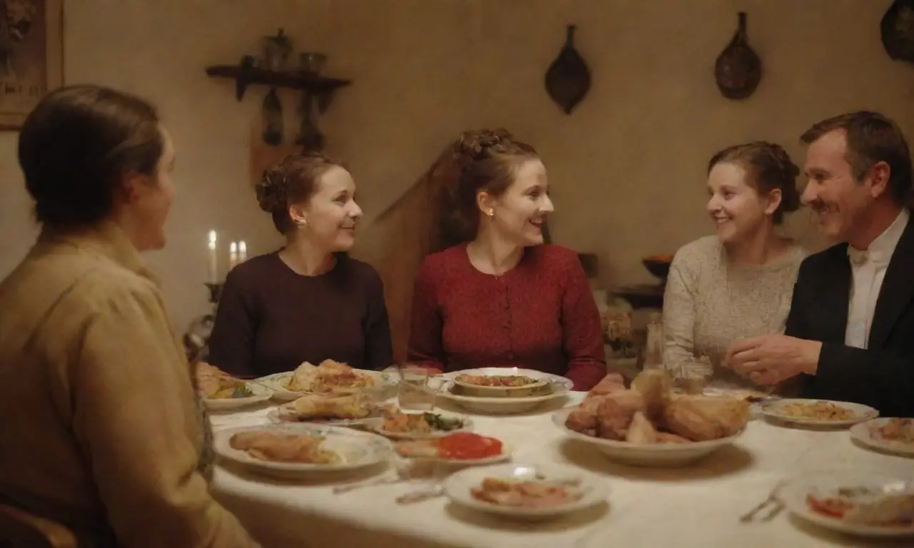 Reuniones familiares con tradiciones checas y comidas festivas