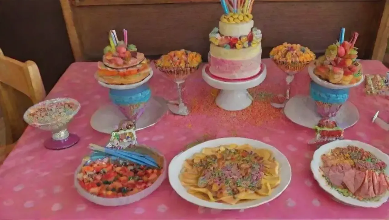 Una fiesta llena de coloridos bocadillos y alegría