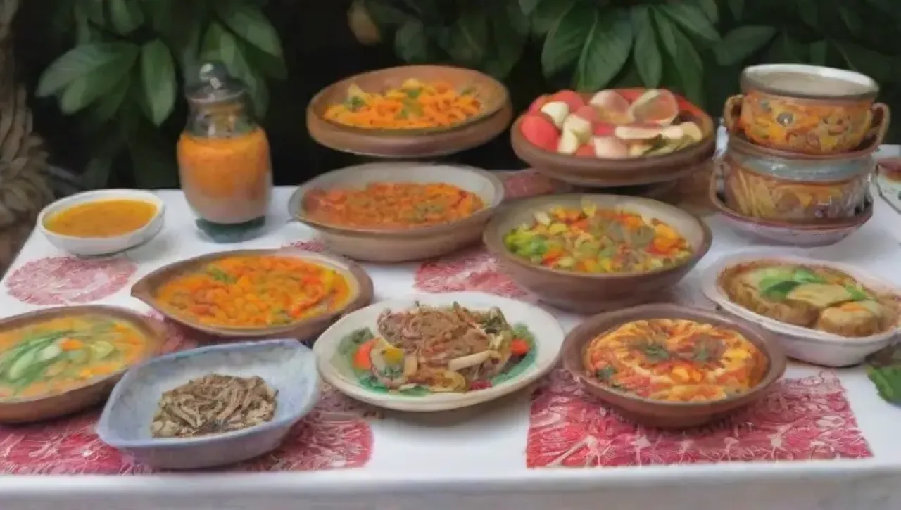 Una celebración de sabores y colores en una mesa llena de arte culinario
