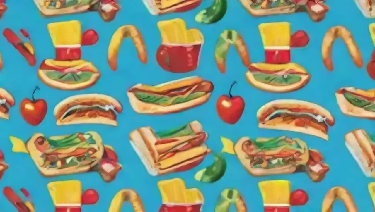 Un picnic alegre y colorido con perritos calientes y risas