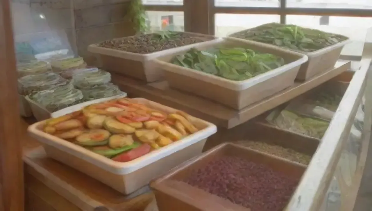 Un espacio vibrante y sostenible lleno de comida fresca, risas y comunidad