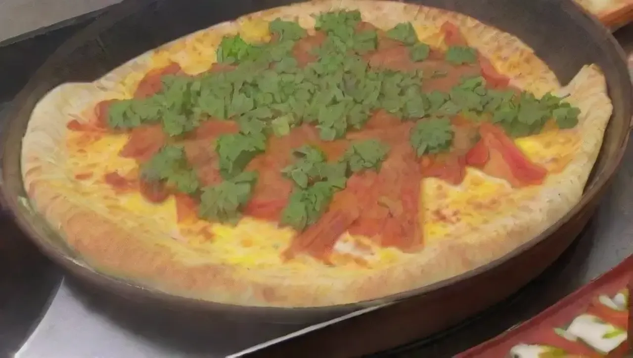 Cocina luminosa con quesadillas crujientes y salsa fresca, lista para disfrutar