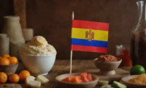 Diseño colorido y tradicional con ingredientes