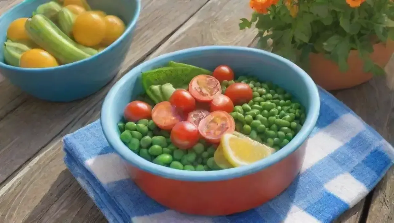Un alegre picnic de verano con colores vibrantes y aromas frescos