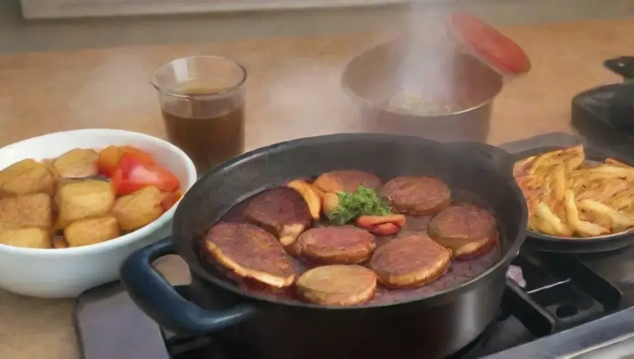 Una cocina bulliciosa llena de aromas, colores y sabores