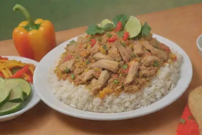 Receta de arroz con pollo caribeño