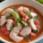 Ceviche peruano con ingredientes frescos