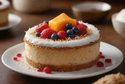 Dulces coloridos y sabrosos con texturas ricas y frutas vibrantes