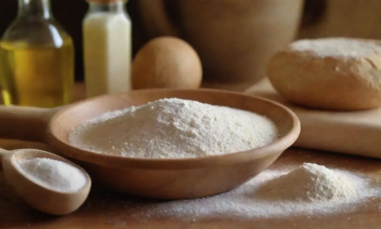 Ingredientes: harina, agua, levadura, sal, azúcar, aceite de oliva; utensilios: bowl, rodillo; amor en la cocina
