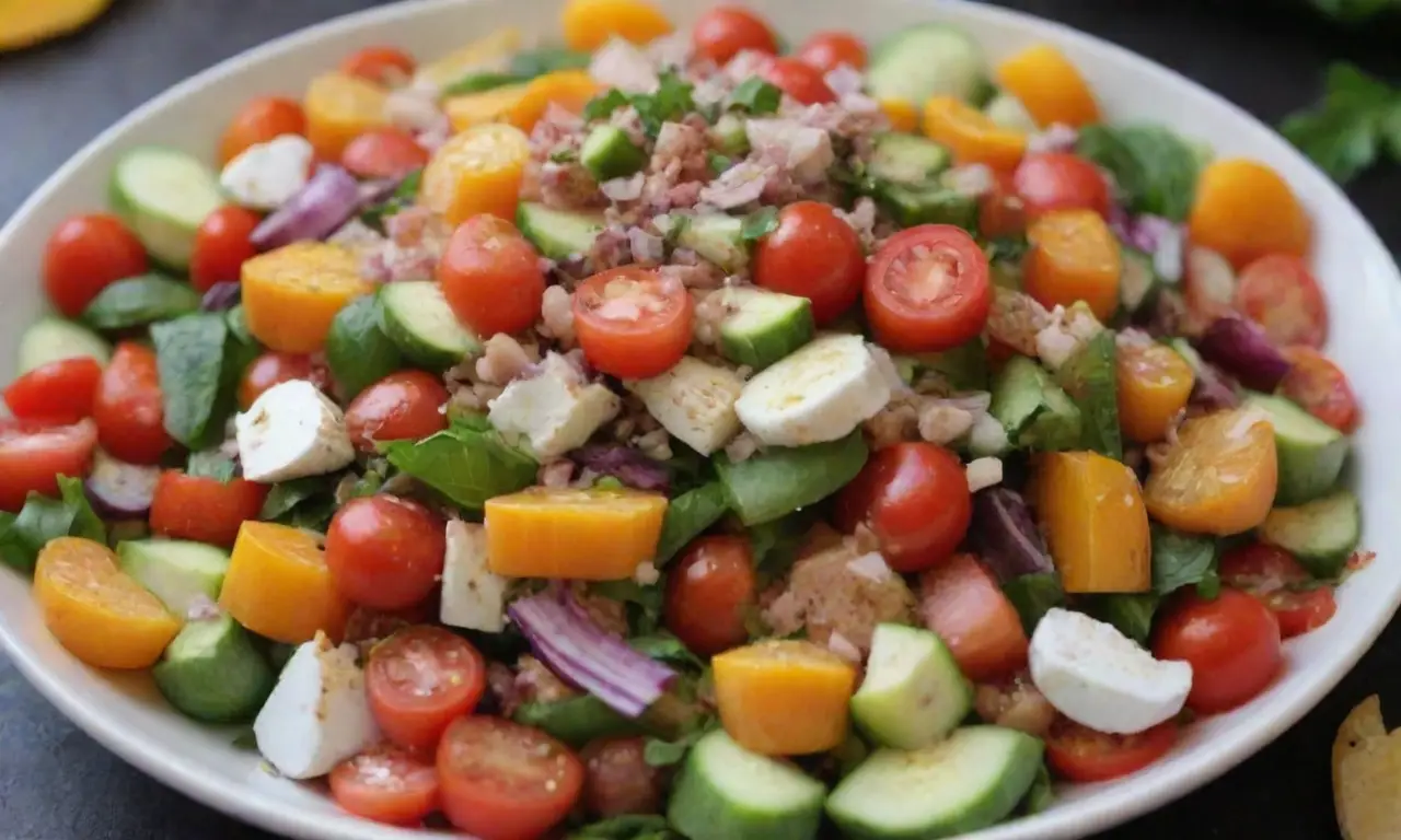 Ensaladas turcas: colores vibrantes
