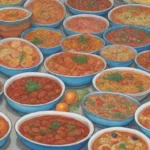 Cultura georgiana: platos coloridos