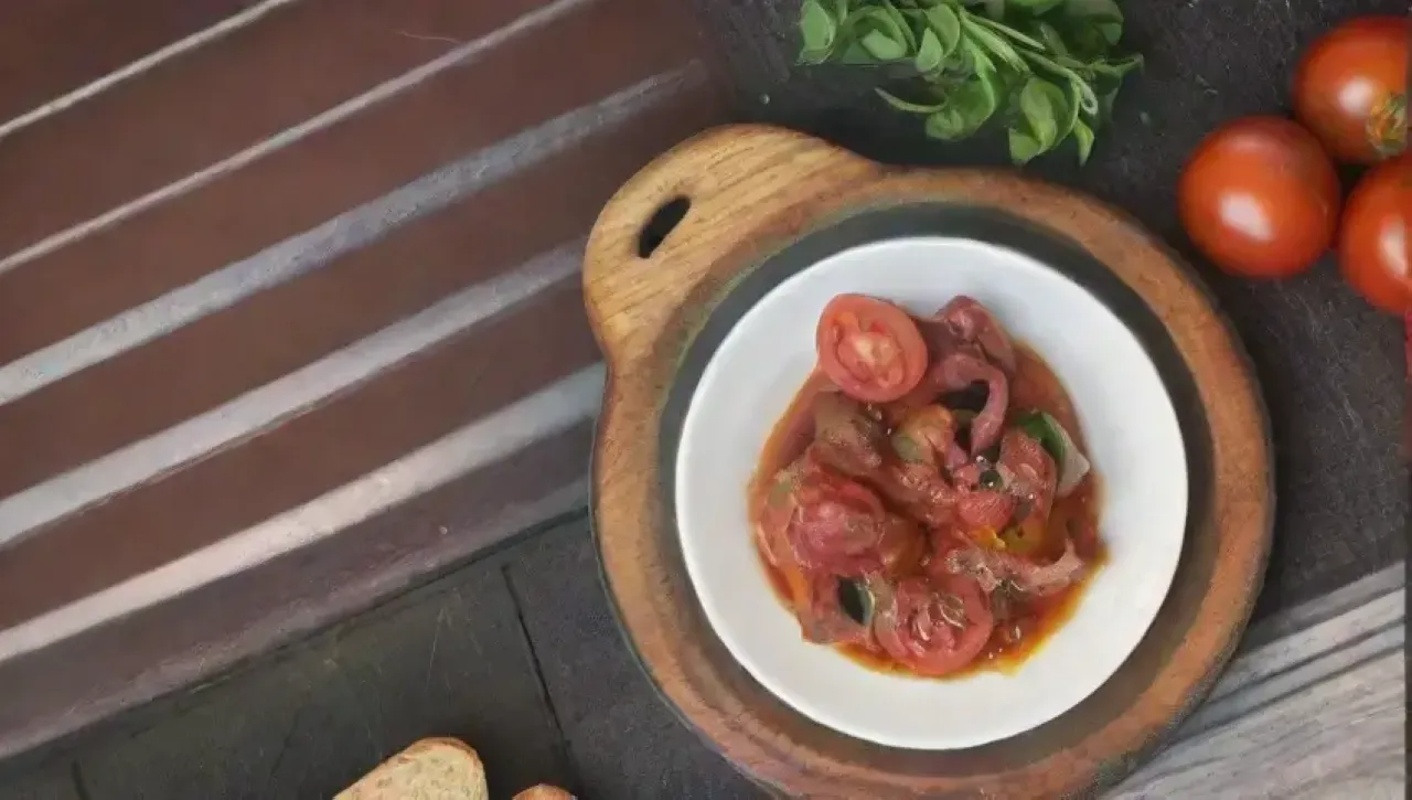 Bruschettas frescas y coloridas en un ambiente acogedor