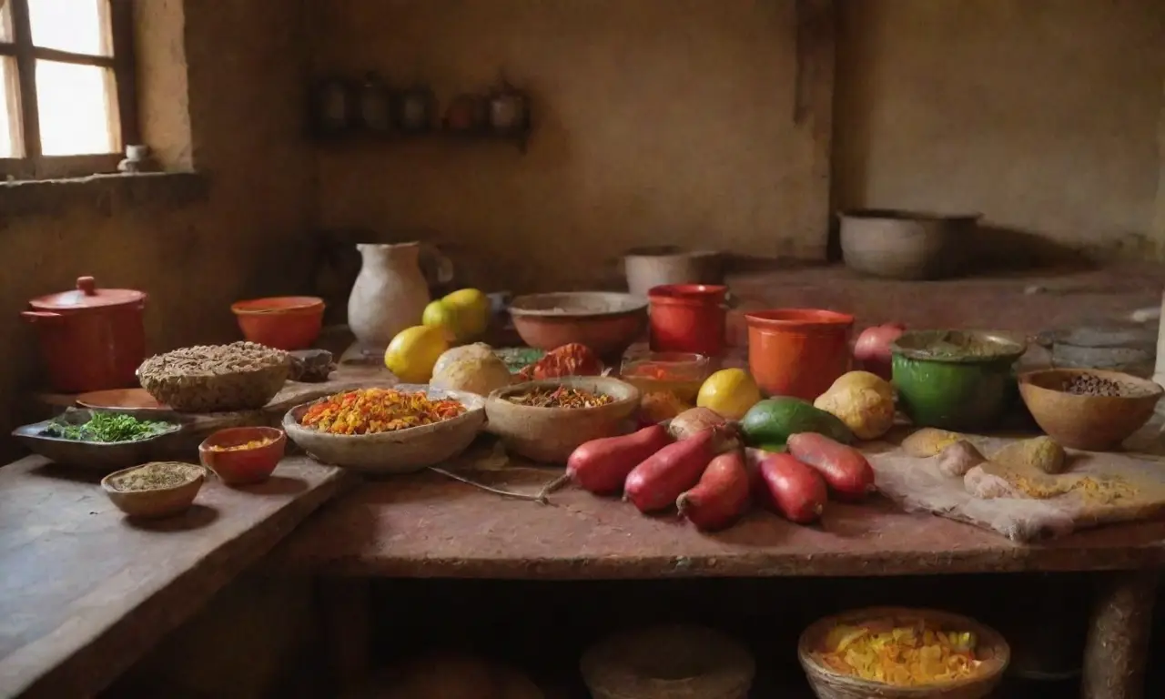 Cocina ecuatoriana colorida con tradición, ingredientes vibrantes y pasión culinaria