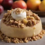 Delicioso crumble escocés con frutas frescas y crujiente dorado