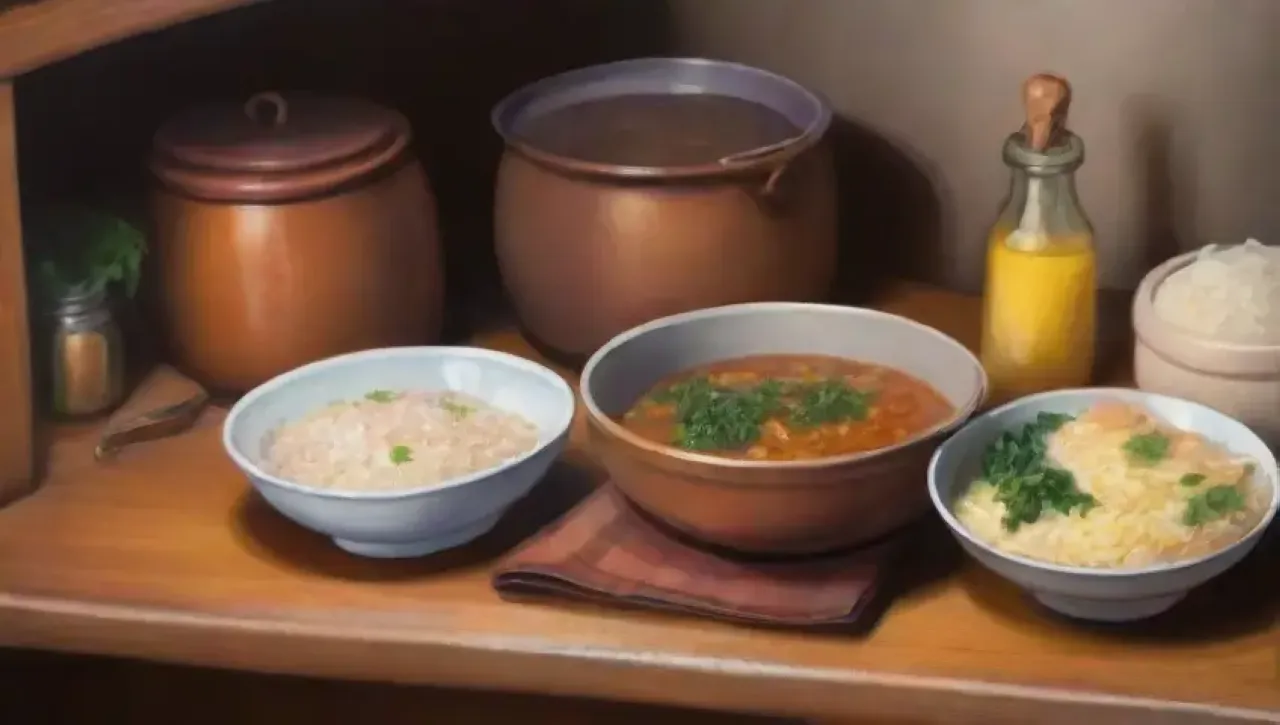 Una cocina rústica llena de ingredientes frescos y aromas que invitan a compartir en familia