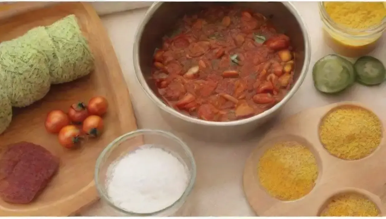 Una cocina acogedora llena de ingredientes frescos y coloridos para un delicioso curry
