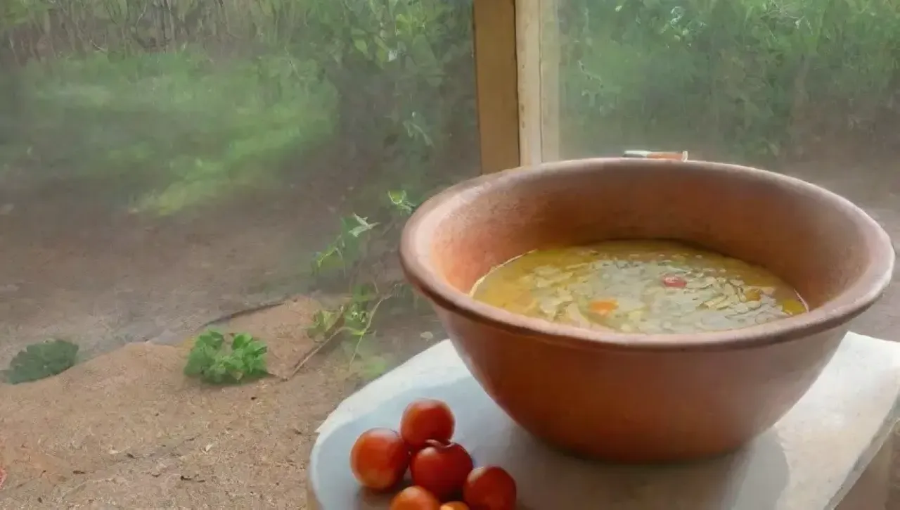 Aceite de oliva dorado y aromático en una cocina rústica mediterránea