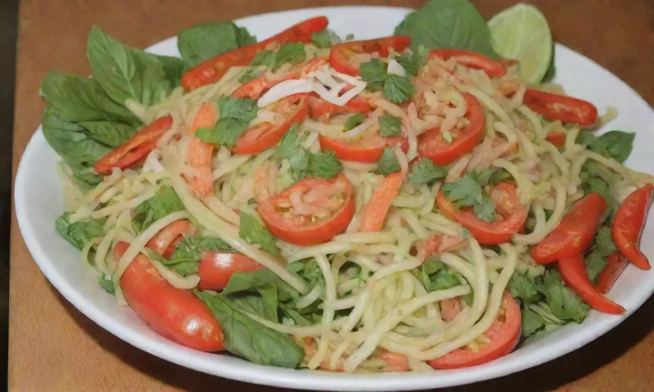 Colores vibrantes y sabores tailandeses en una presentación deliciosa