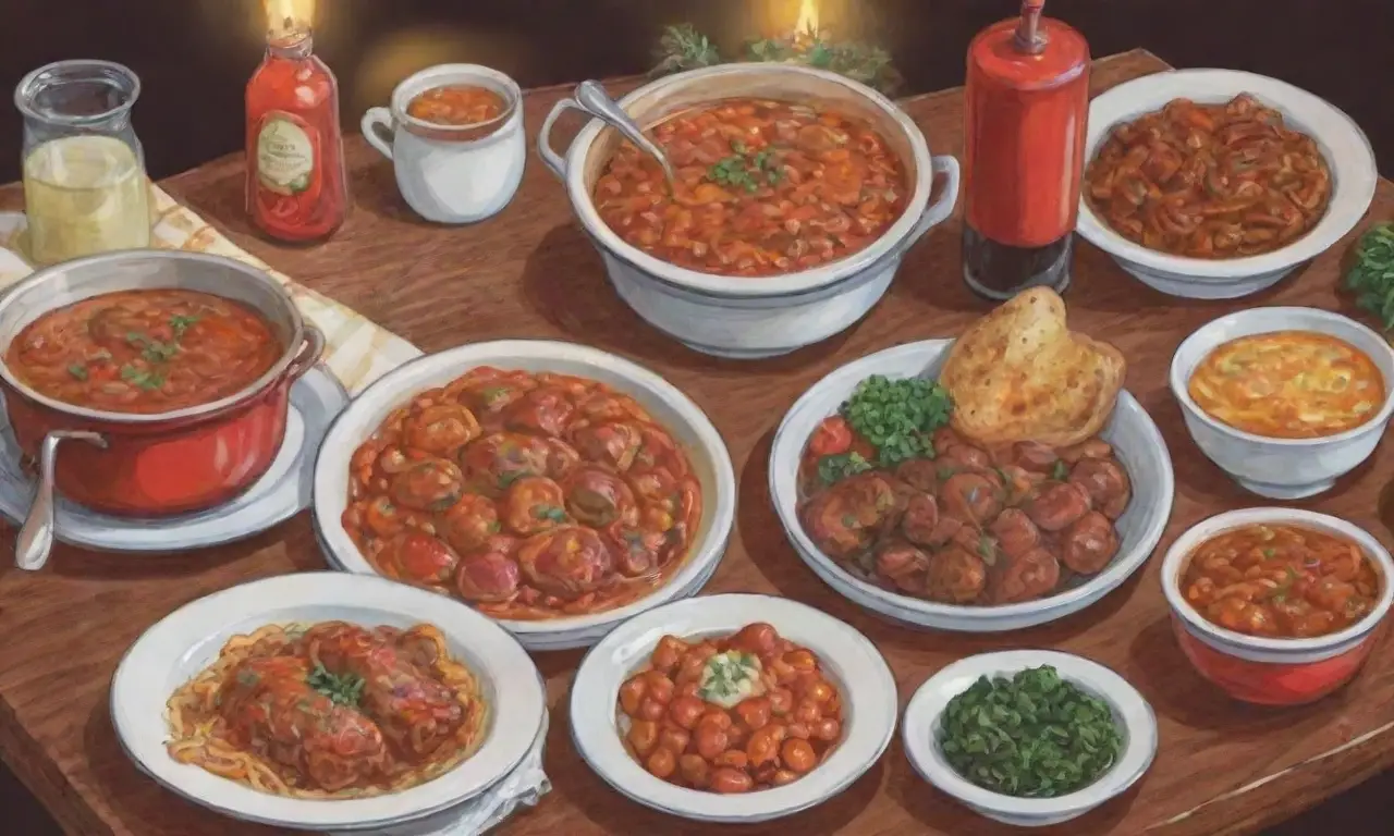 Noche de invierno acogedora con platos búlgaros tradicionales y aromas reconfortantes