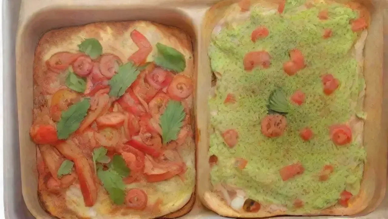 Una cocina luminosa y colorida llena de amigos disfrutando quesadillas y risas