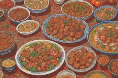 Fusión de sabores asiáticos y portugueses en un festín colorido y armonioso