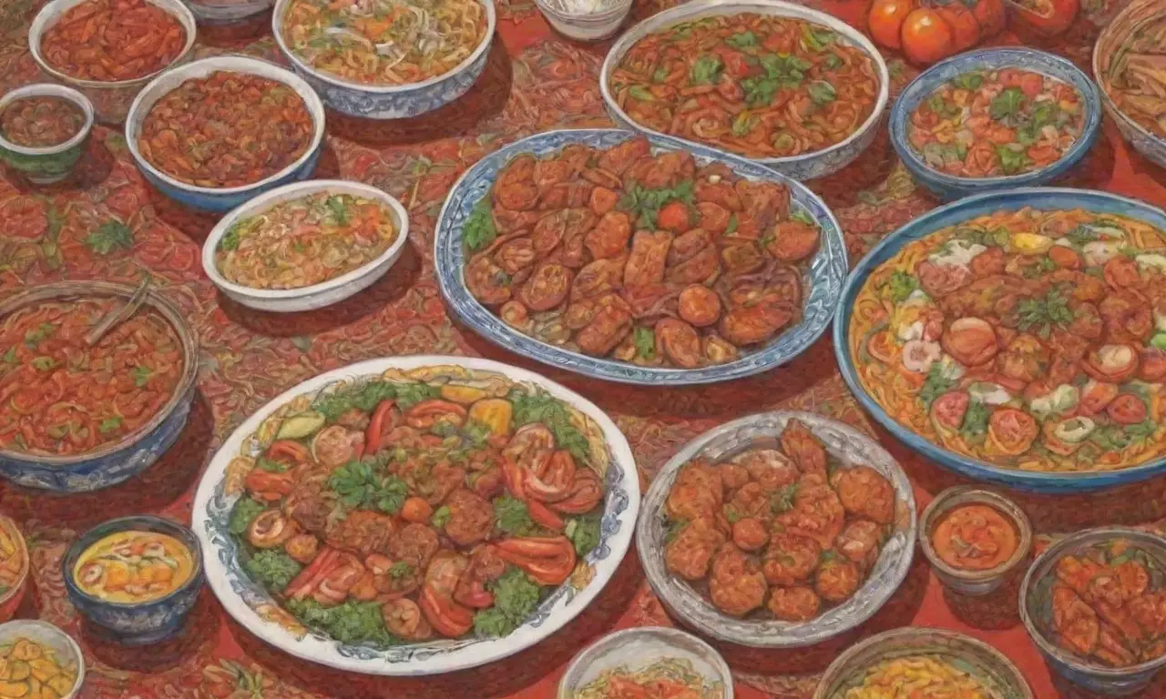 Fusión de sabores asiáticos y portugueses en un festín colorido y armonioso