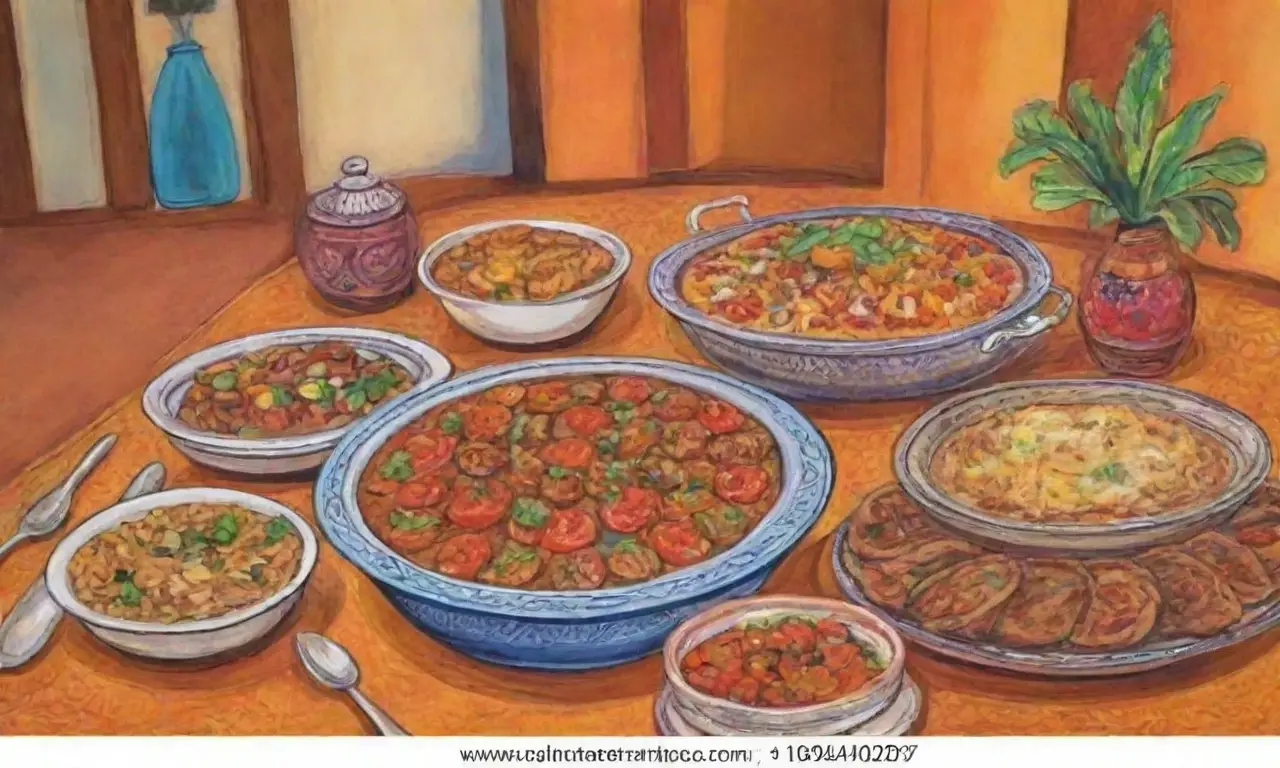 Cocina afgana vibrante en un ambiente acogedor y decorado culturalmente