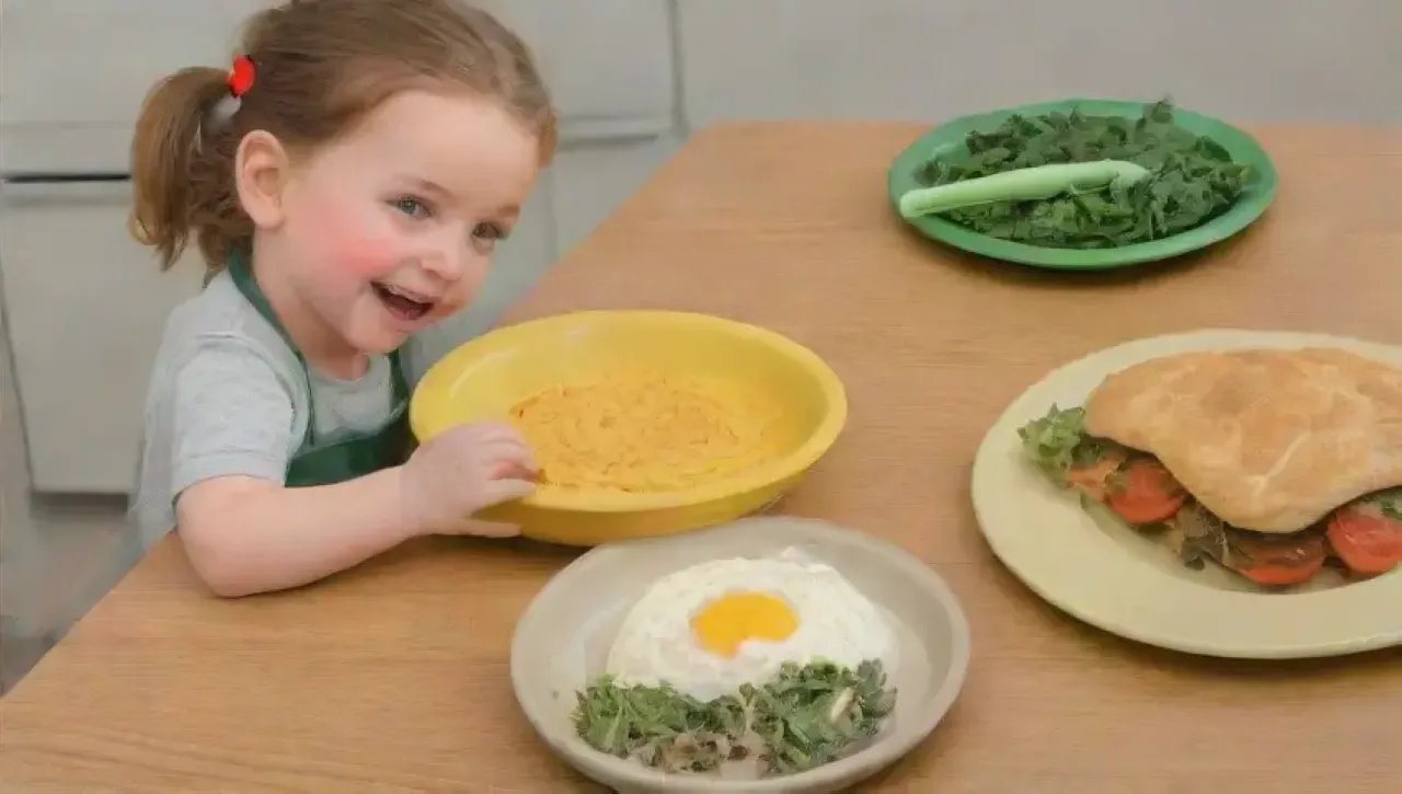Una cocina alegre y soleada llena de tortillas amarillas, risas infantiles y deliciosos aromas