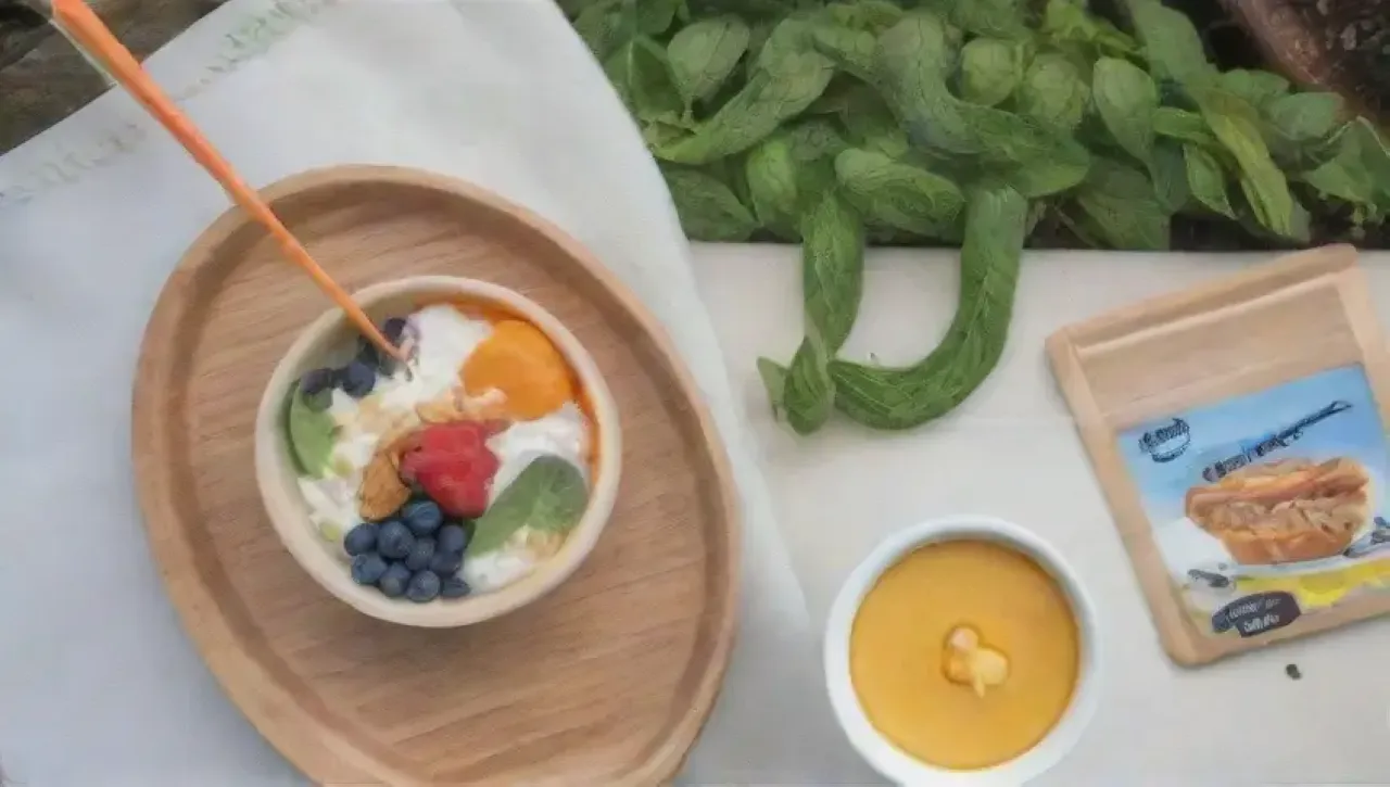 Un batido saludable y colorido en una cocina soleada