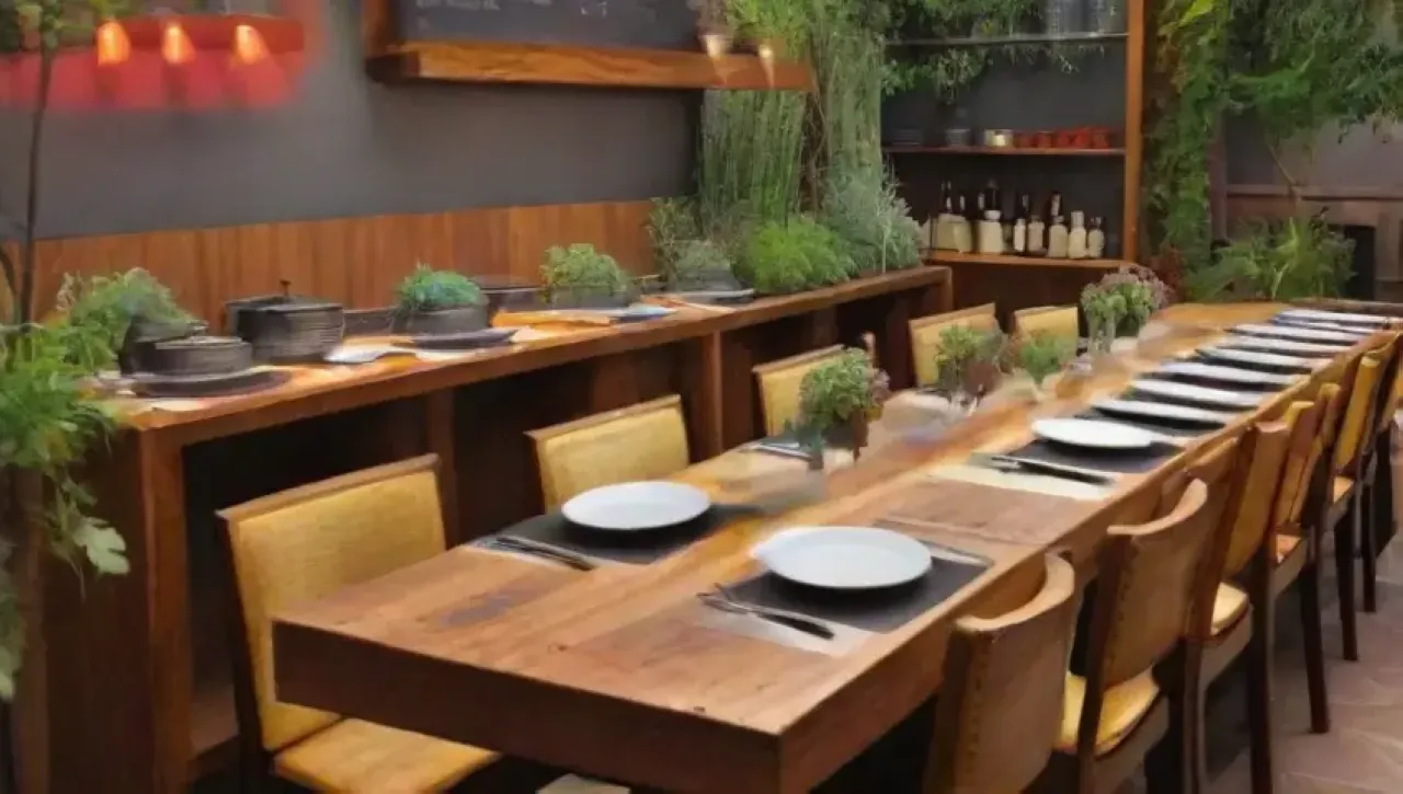 Experiencias gastronómicas únicas con colores vibrantes, decoración minimalista y menús creativos
