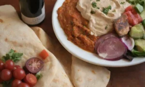 Colores vibrantes y sabores ricos en platos diversos con ingredientes frescos y hospitalidad cálida