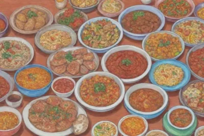 Cocina colorida y diversa que celebra la herencia cultural y la historia con ingredientes ricos