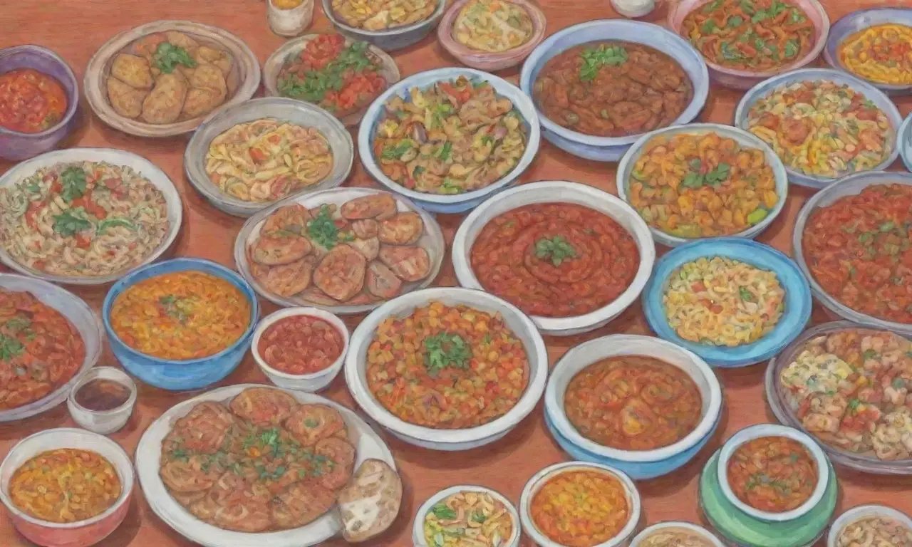Cocina colorida y diversa que celebra la herencia cultural y la historia con ingredientes ricos