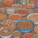 Colores vibrantes y sabores ricos en tradiciones festivas