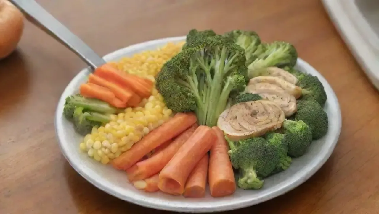 Una cocina acogedora llena de coloridos vegetales y aromas deliciosos