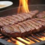Cerdo a la parrilla vibrante en la cocina coreana