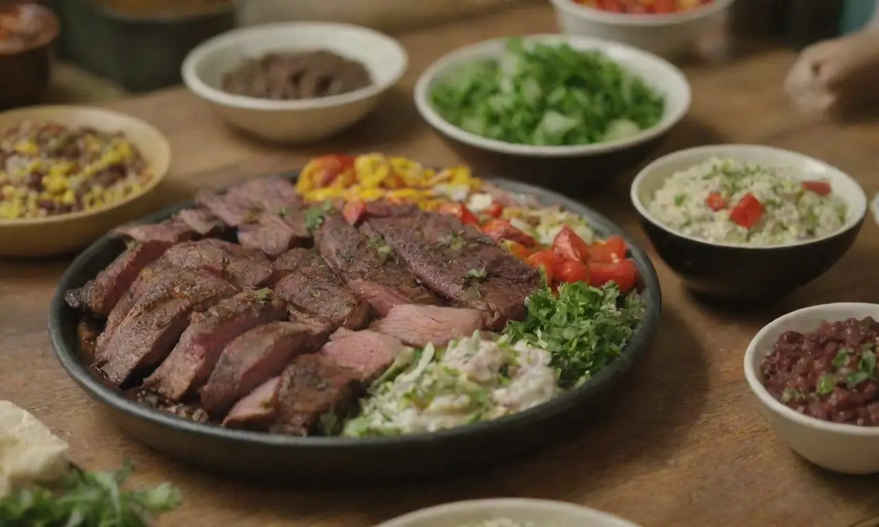 Una animada barbacoa con feijoada